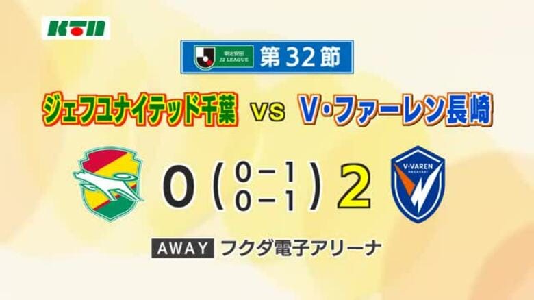 V長崎がJ2暫定首位に　千葉に2-0で勝利｜FNNプライムオンライン