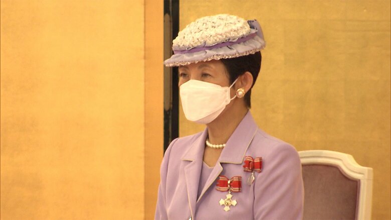 ナイチンゲール記章授与式には、皇后雅子さまなど女性皇族方が出席された。