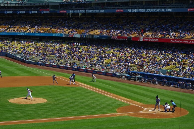 大谷選手の姿はこのスタジアムで…？（ドジャースタジアム）