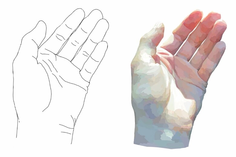 作品完成までの途中過程（提供：ななさん）