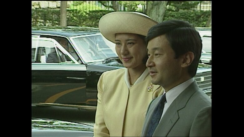平成5(1993)年8月23日　滋賀県に到着された皇太子ご夫妻（滋賀・大津市）