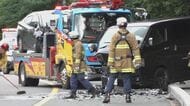 車同士が衝突　子ども含む7人搬送　神奈川県の50代男性が死亡　乗用車がセンターラインを越えてワンボックスカーに衝突か　現場は観光地に続く幹線道路