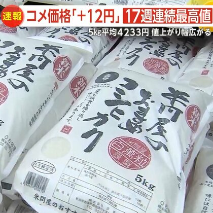 【解説】“17週連続”最高値更新で米価格5キロ4233円に…出回らない備蓄米は一体どこに？値下がりしない理由とは