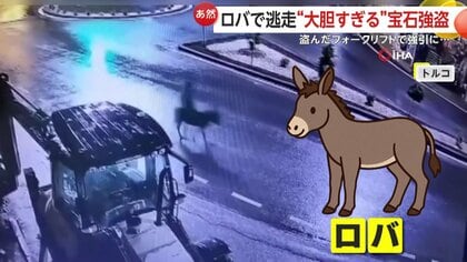 【大胆】飼いロバにまたがり逃走する強盗犯　盗んだフォークリフトで宝石店シャッター破壊…金製品150グラム強奪も身柄拘束　トルコ