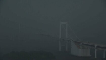 数分間で“消えた”レインボーブリッジ　東京でゲリラ雷雨　新潟では道路冠水、商業施設に浸水被害も