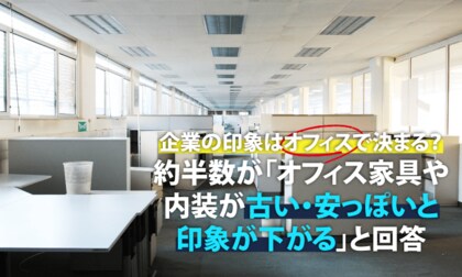 企業の印象はオフィスで決まる？約半数が「オフィス家具や内装が古い・安っぽいと印象が下がる」と回答