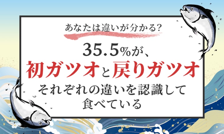 【あなたは違いが分かる？】35.5％が、初ガツオと戻りガツオ「それぞれの違いを認識して食べている」
