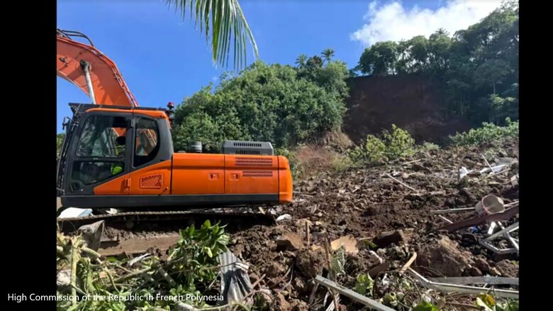 フランス領タヒチで大規模な土砂崩れ…3歳女児含む8人が死亡　マクロン大統領もXに追悼の投稿｜FNNプライムオンライン