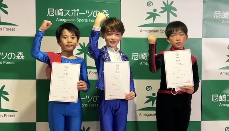 ノービスB男子表彰台