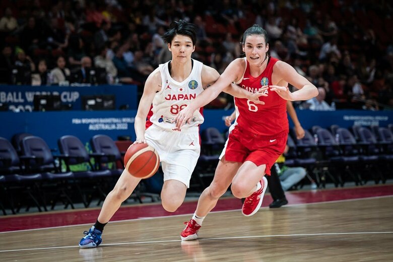 カナダ戦でもスターターに選ばれた赤穂ひまわり選手(C)FIBA