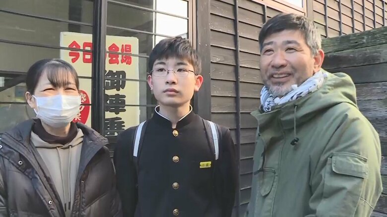 “笑顔で送り出したい”と話した優太さんの両親