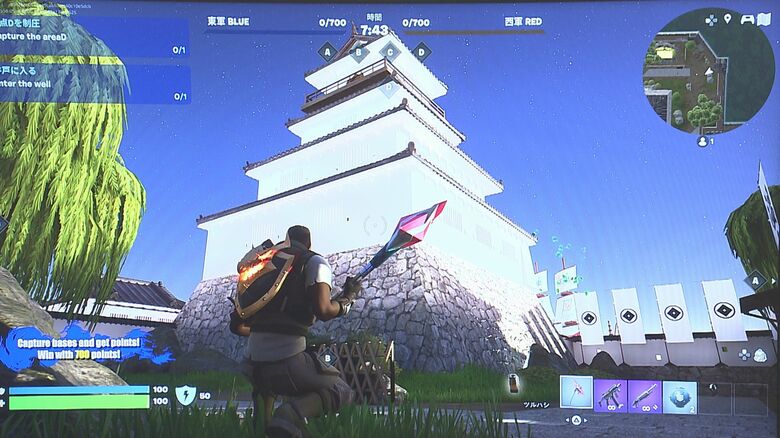 人気ゲーム「フォートナイト」のステージで府内城復活
