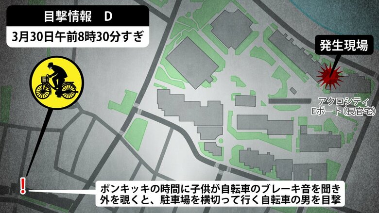 不審な自転車の男に関する目撃情報D