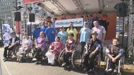 10/18開幕…アジアパラ競技大会を前に名古屋駅前の広場でプレイベント 総勢75人によるパフォーマンス披露