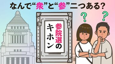 【参院選のキホン1】なんで“衆”と“参”二つある？違いは？