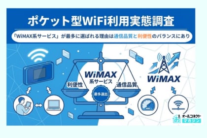 ポケット型WiFi利用実態調査で「WiMAX系サービス」が最多に選ばれる理由は通信品質と利便性のバランスにあり