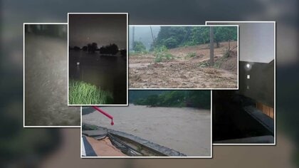 「死んじゃうかと思った」SNS映像で見る山形大雨被害…生死を分けた瞬間　深夜に子ども5人と濁流かき分け避難…つり橋崩落も