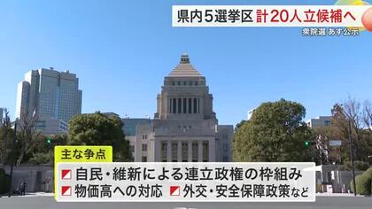 【衆院選】宮城県内の全５選挙区の立候補予定者　１月２７日公示・２月８日投開票
