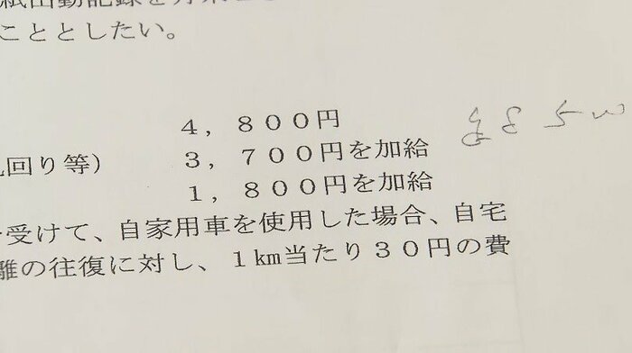 奈井江町が提示した報酬額