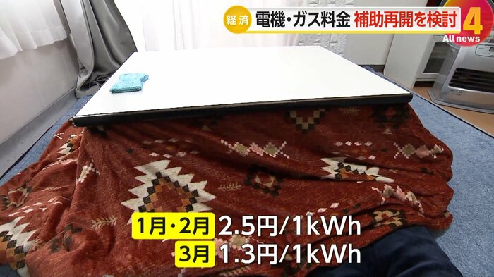 調整されている電気代の支援額