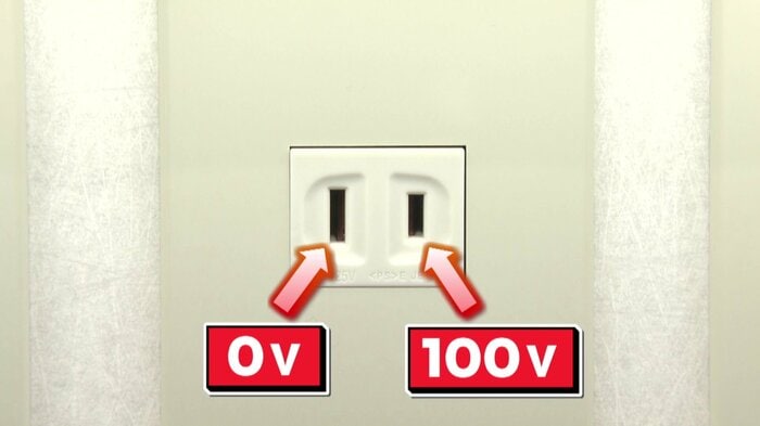 左右で電圧に違いが