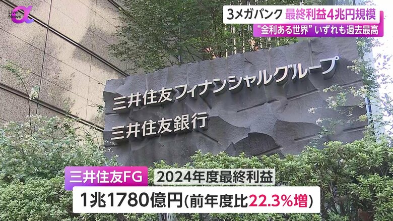 グループとして初めて最終利益で1兆円を超えた三井住友フィナンシャルグループ