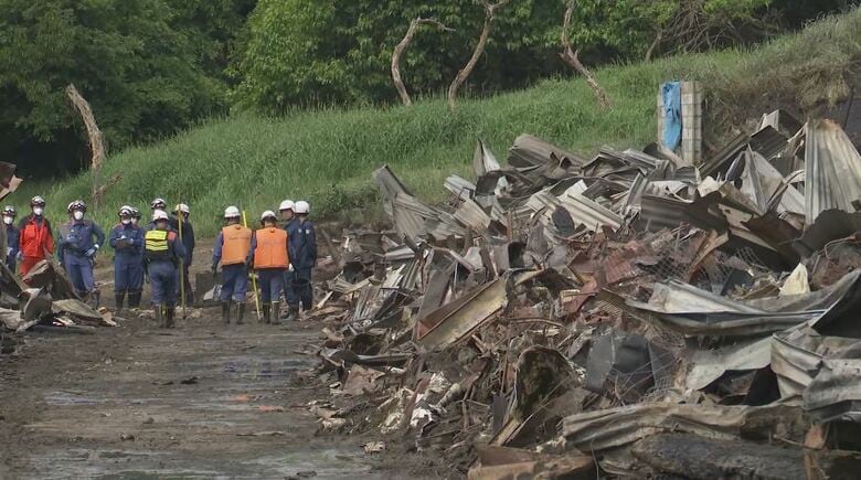 養鶏場の火事（5月26日）