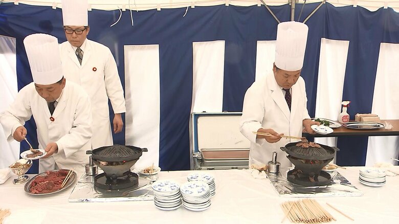 “園遊会名物”のジンギスカン（2018年11月・秋の園遊会より）