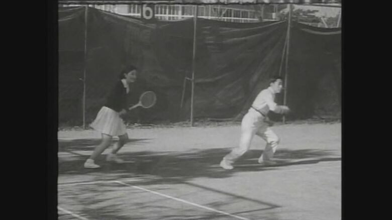 軽井沢会のテニスコート（1958年）
