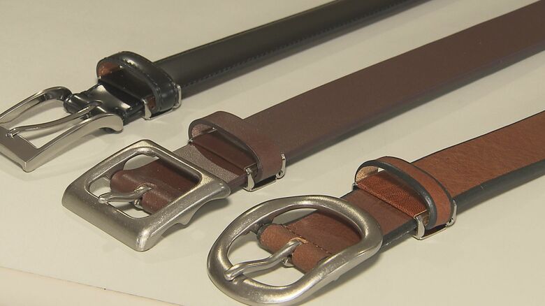 メイドインジャパンにこだわる、ベルトの完成