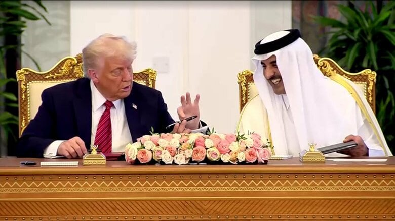 カタールと2435億ドル規模の経済取引で合意（5月14日・ドーハ）