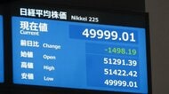 【速報】日経平均株価が5万円の大台割れ…一時1500円以上値を下げる