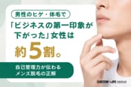 男性のヒゲ・体毛で「ビジネスの第一印象が下がった」女性は約5割。自己管理力が伝わるメンズ脱毛の正解
