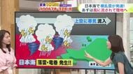 北海道【菅井さんの天気予報 26日(水)】あすは日本海で積乱雲が発達…局地的に激しい雨・落雷・竜巻のおそれ！海水温が高く非常に大気不安定