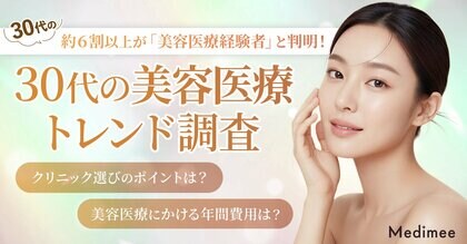 【30代の美容医療トレンド調査】美肌治療ニーズが拡大。選び方・情報源・費用感の実態が明らかに