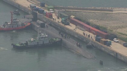 米原子力潜水艦「ミシガン」が釜山に入港　韓国国防省「高度化する北朝鮮の脅威に対応」