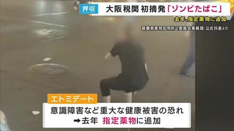 「ゾンビたばこ」を摘発　乱用すると手足が痙攣しゾンビのように見える　密輸の疑いで外国人男女を起訴　