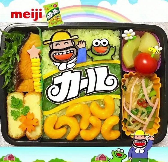 お菓子 柔軟剤 ドッグフードの弁当 猟奇的キャラ弁 がどれもすごい インスタで話題の 猟奇的キャラ弁 白い部分は何で作っているか分かりますか