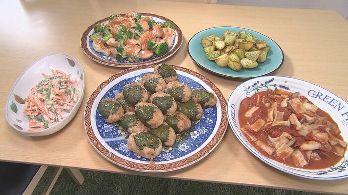5種類の総菜を日替わりで提供