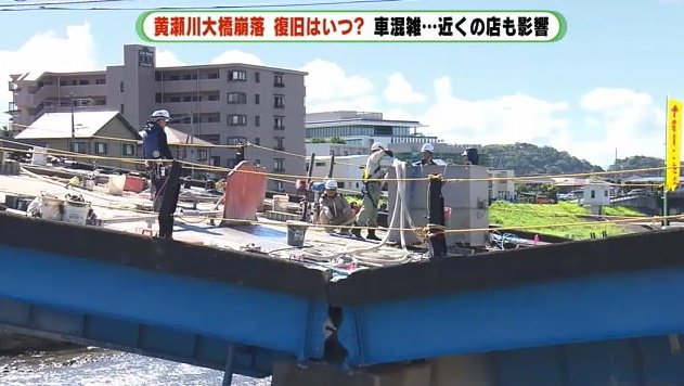 路面のコンクリートを撤去する