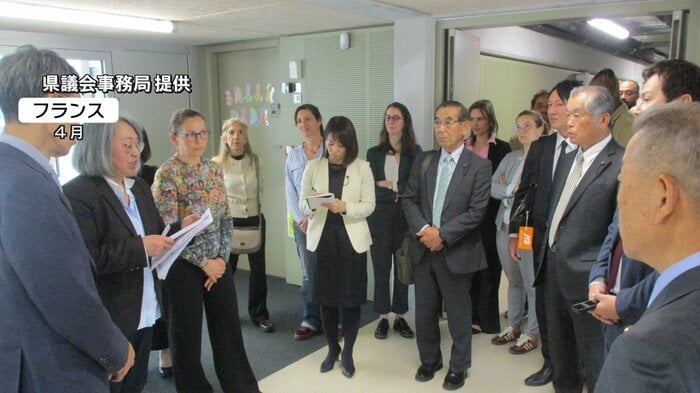 フランスでの視察の様子　県議会事務局提供