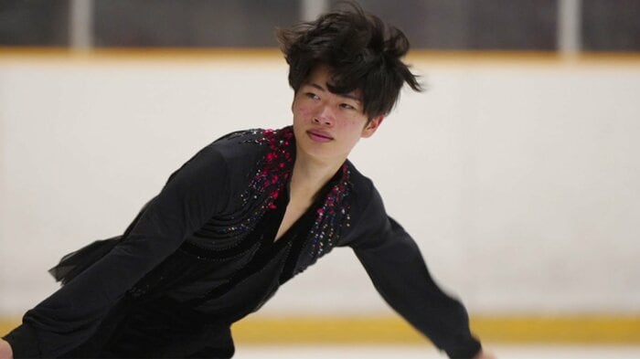 フリーで7つのジャンプを全て着氷させた吉岡希(東日本選手権)