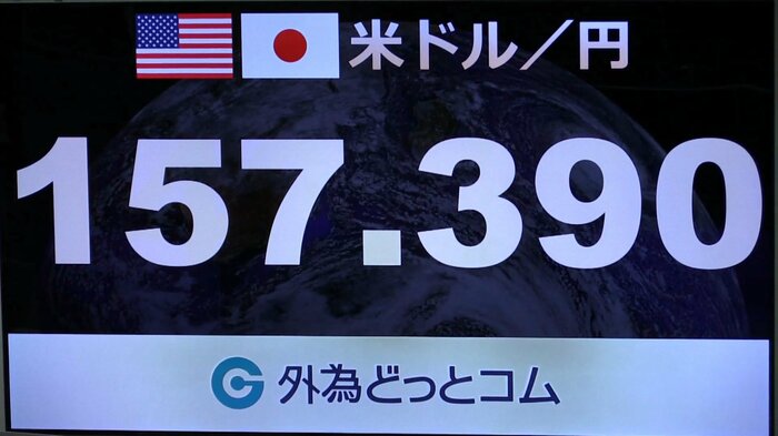 植田総裁の会見以降、円相場は1ドル＝157円台に