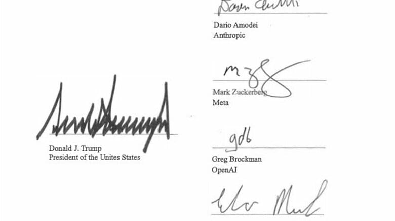 「スーパーインテリジェンス＝超知能」のはずが…まさかのスペルミス　トランプ大統領ら署名の公式文書｜FNNプライムオンライン