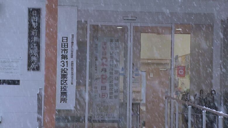 【衆院選2026大分】投票日　積雪の場所も　各地で有権者が一票　確定期日前投票率は前回上回る30%超｜FNNプライムオンライン
