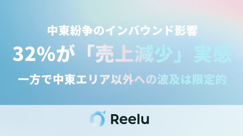 イラン情勢・中東紛争のインバウンド影響実態調査 | 32%が「売上減少」を実感、一方で中東エリア以外への波及は限定的