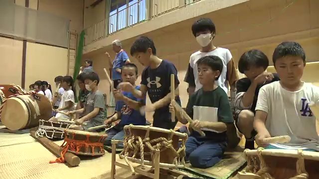 復活した福田十二神楽　子どもたちも熱心に取り組む