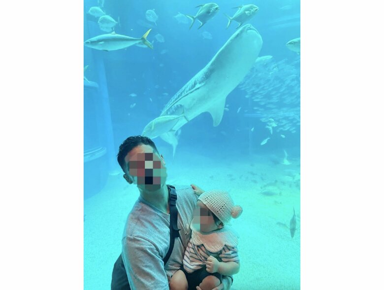 べべさんが撮影した夫と息子さん（提供：べべさん）