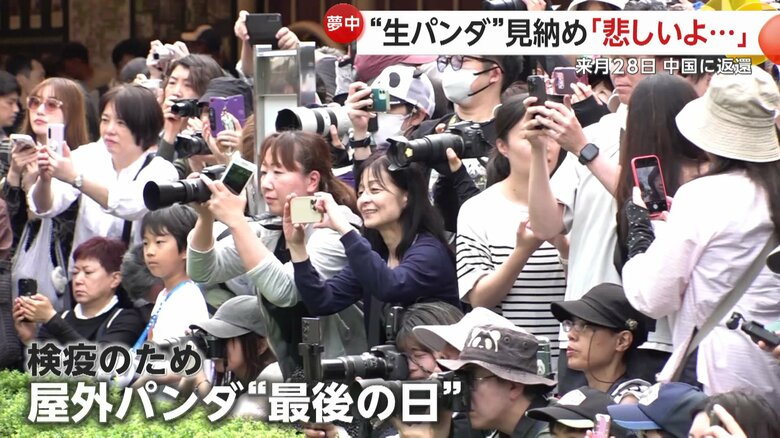 25日が屋外パンダ“最後の日”となった