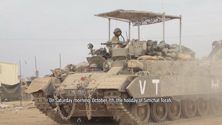 ガザに向け移動するプーマ工兵装甲車（10月）